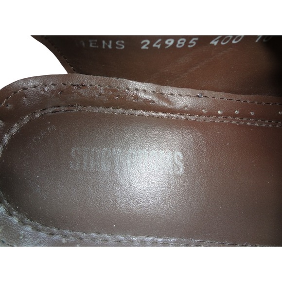 Midnight Blue Crocodile Embossed Leather Oxford Dress Shoes Mens Size 10 W - Picture 7 of 9